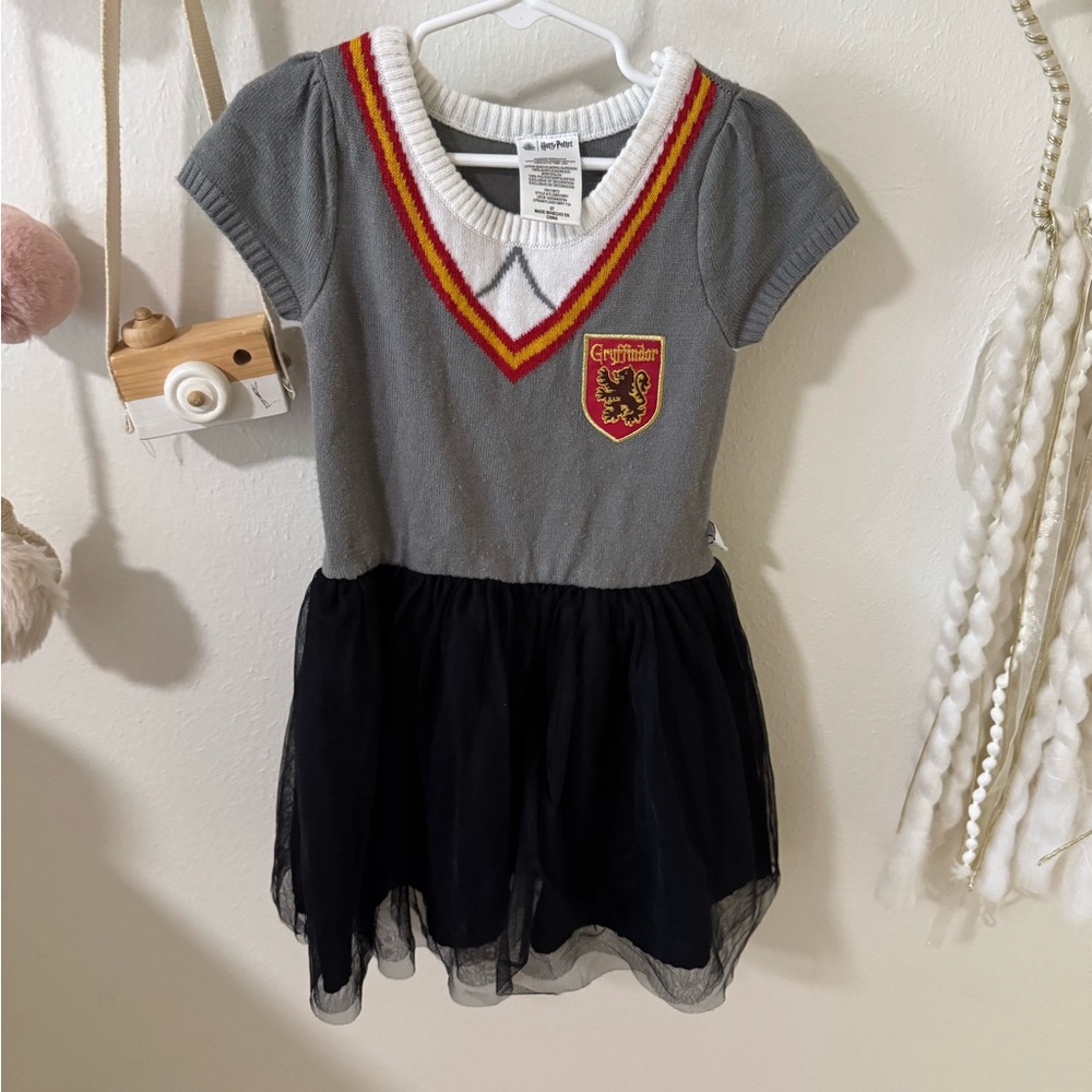 Disney Grey, Black & Red Gryffindor-Inspired Kids Dress